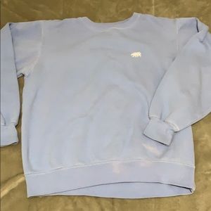 Brandy Melville Blue Embroidery Sweatshirt